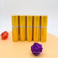 Empty Aluminium Perfume Atomizer 10ml Fine Mist Spray Bottle Golden Color Atomizer